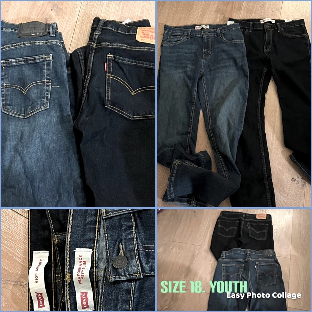 2 pairs Levi’s size 18